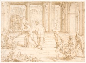 Piotr uzdrawia baranka autorstwa Maarten van Heemskerck