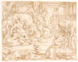 Tamar rodzi Farezog Jarah autorstwa Maarten van Heemskerck