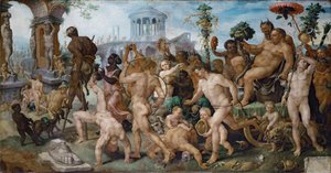 Triumfalny pochód Bachusa autorstwa Maarten van Heemskerck