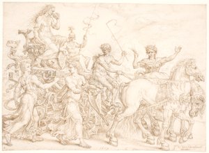 Rydwan triumfalny. Invidia (Zazdrość) autorstwa Maarten van Heemskerck