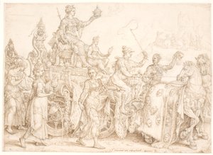 Rydwan triumfalny Bogactwo (bogactwo) autorstwa Maarten van Heemskerck