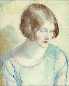 Helen (olej i ołówek na płótnie) autorstwa Mabel Greenberg