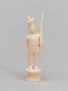 Biały pionek, figura szachowa, Indie, 1820 ok autorstwa Macneill MacLeay