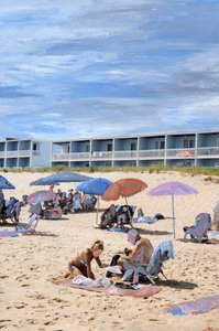 Montauk, 2021 (farba akrylowa na archiwalnym druku pigmentowym) autorstwa Madeleine Gross