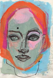Szkicownik 24, 2025 (tempera, tusz, pastel na papierze)