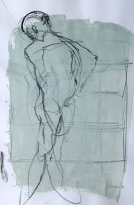 Szkicownik 46, 2025 (tempera, węgiel na papierze) autorstwa Madgalena Morey