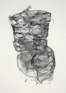 Torso 4, 2022 (węgiel na papierze)