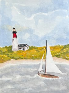 Żaglówka „Coastal Lighthouse” autorstwa Madison Phipps