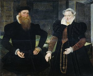 Portret Gillisa Hooftmana, armatora i jego żony Margarethy van Nispen (Gilles van Eichelenberg, zwany Hoffmanem)