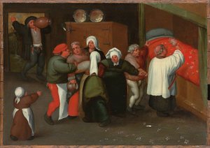 Błogosławieństwo małżeństwa autorstwa Maerten van Cleve