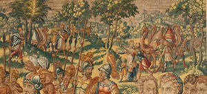 Historia Gedeona, sędziego i wojownika Hebrajczyków, koniec XVI wieku (gobelin)