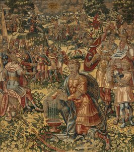 História de Gideon, final do século 16 (seda e lã) polonês autorstwa Maerten van Heemskerck