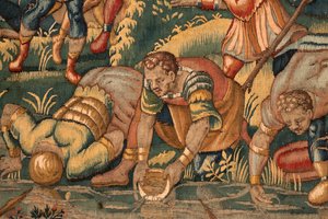 Historia Gideona, koniec XVI wieku (jedwab i wełna) autorstwa Maerten van Heemskerck