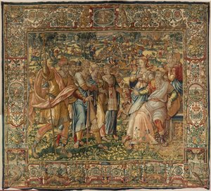 Historia Gideona, koniec XVI wieku (jedwab i wełna) autorstwa Maerten van Heemskerck