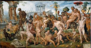 Triumfalna procesja Silene (malarstwo) autorstwa Maerten van Heemskerck