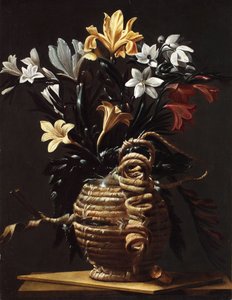 Butelka z kwiatami, ok. 1900 r. 1615-1620. autorstwa Maestro della fiasca di Forlì