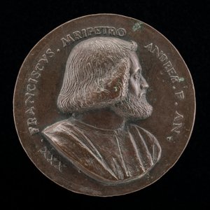 Francesco Malipiero, patrycjusz wenecki, brat Vincenzo [awers], 1523. autorstwa Maffeo Olivieri