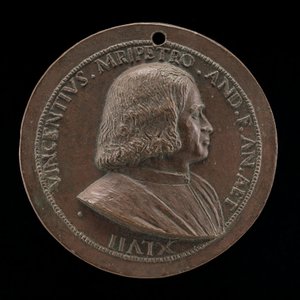 Vincenzo Malipiero, patrycjusz wenecki, brat Francesco [awers], 1523. autorstwa Maffeo Olivieri