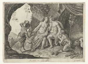 Małżeństwo Bachusa i Ariadny Metamorfozy Owidiusza (tytuł serii) autorstwa Magdalena van de Passe (possibly)