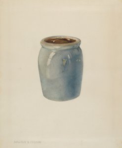 Słoik na dżem ceramiczny, ok. 1938.