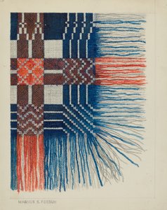 Detal tkanej narzuty, c. 1937.