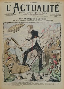 Karykatura o budowie Kanału Panamskiego i otaczających go mediach, okładka magazynu LActualite, 9 marca 1902