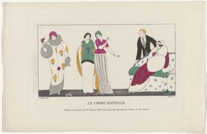 Journal des Dames et des Modes, 1 stycznia 1913: Trudny wybór autorstwa Maire