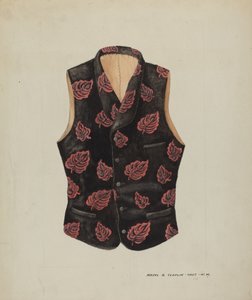Haftowana kamizelka aksamitna, ok. 1900 r. 1937. autorstwa Majel G. Claflin