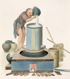 Destylator, tablica 24 z "The Costume of China", wyryta przez J. Dadleya, 1800 r.