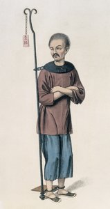Niegodziwiec przykuty do żelaznego pręta, tablica 12 z "The Punishments of China", wyryta przez J. Dadleya, 1804 r.