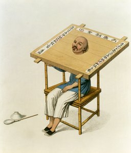 Kara drewnianego kołnierza, tablica 13 z „Kara Chin”, ryt. J. Dadley, 1804