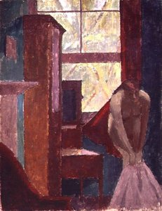 Girl Dressing (olej na płótnie)