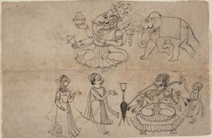 Portret Manya Sahiba Man Rup Sagarji, koniec XVIII wieku.