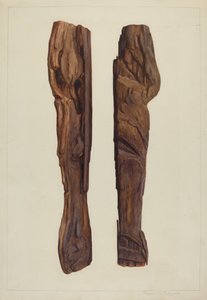 Znak geodezyjny z trzema karbami, c. 1938. autorstwa Manuel G. Runyan