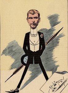 Okładka The Men of Today, nr 421, ilustracja Manuel Luque (1854-1919): Karykaturyści - Lunel Ferdinand (1857-1933)