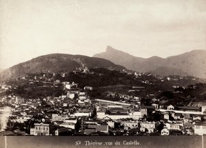 Widok Santa Teresa w Brazylii, ok. 1880-90 (zdjęcie czarno-białe)