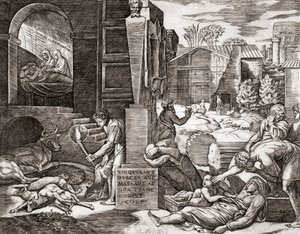 Plaga (rycina) autorstwa Marcantonio (after) Raimondi