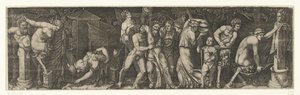 Bachana z Pijanym Bachusem oraz Satyrami i Maenadami autorstwa Marcantonio Raimondi