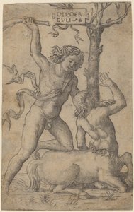 Herkules i Nessus autorstwa Marcantonio Raimondi