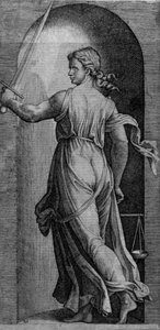 sprawiedliwość autorstwa Marcantonio Raimondi