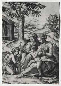 Madonna z Palmy autorstwa Marcantonio Raimondi