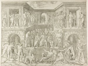 Męczeństwo św. Wawrzyńca autorstwa Marcantonio Raimondi