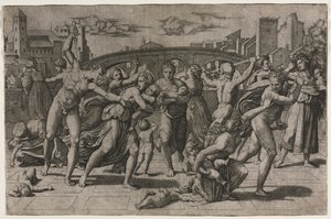 Masakra niewinnych bez jodły autorstwa Marcantonio Raimondi