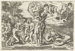 Wyrok Paryża autorstwa Marcantonio Raimondi
