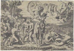 Wyrok Paryża autorstwa Marcantonio Raimondi