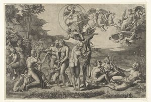 Wyrok Paryża autorstwa Marcantonio Raimondi