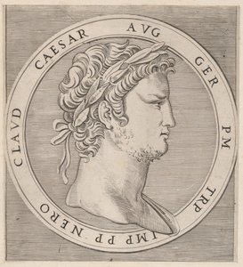 Zwierciadło Wspaniałości Rzymskiej: Neron z Dwunastu Cezarów, ca. 1500-1534., ca. 1500-1534. autorstwa Marcantonio Raimondi
