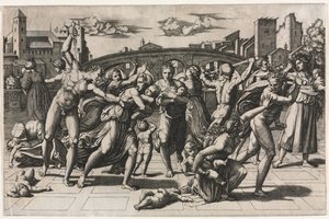 Masakra niewinnych (bez jodły) autorstwa Marcantonio Raimondi
