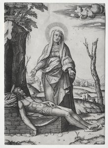 Pieta. autorstwa Marcantonio Raimondi