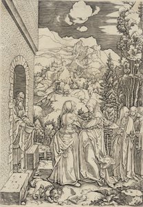 Nawiedzenie autorstwa Marcantonio Raimondi